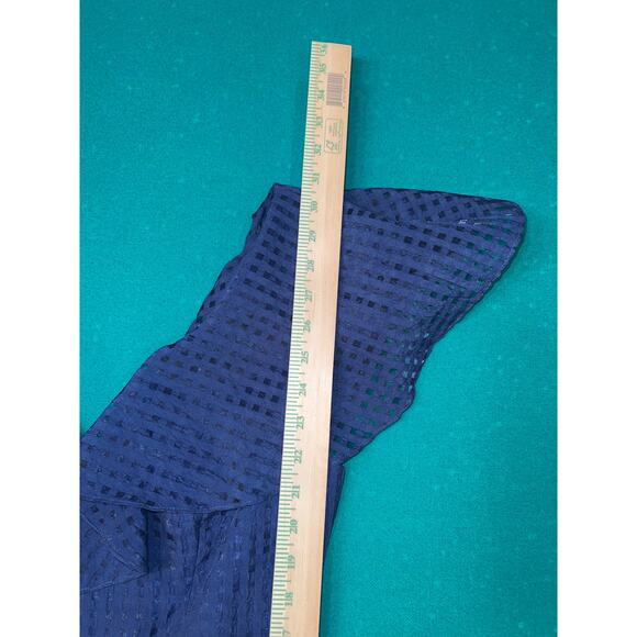 Amanda Uprichard Vanderbilt Ruffled One-Shoulder Mini Dress Navy Size S Rare - Picture 2 of 5